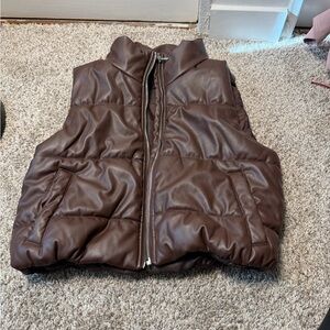 Ambiance Brown Puffer Vest